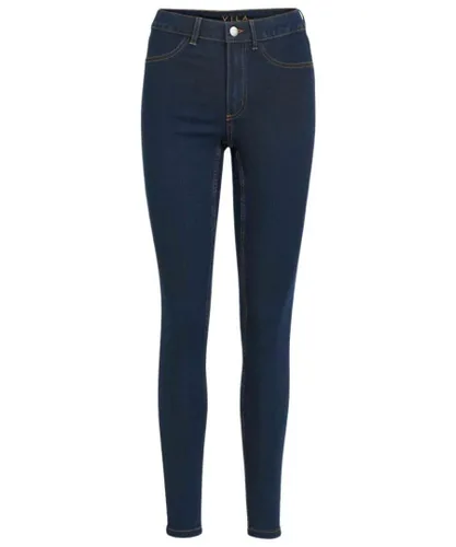 Vila Womens Regular Skinny Jeans - Blue Cotton