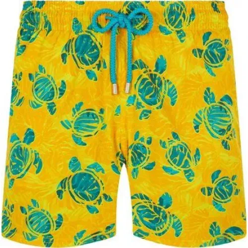 Vilebrequin , Marine Turtle Swim Shorts ,Yellow male, Sizes:
