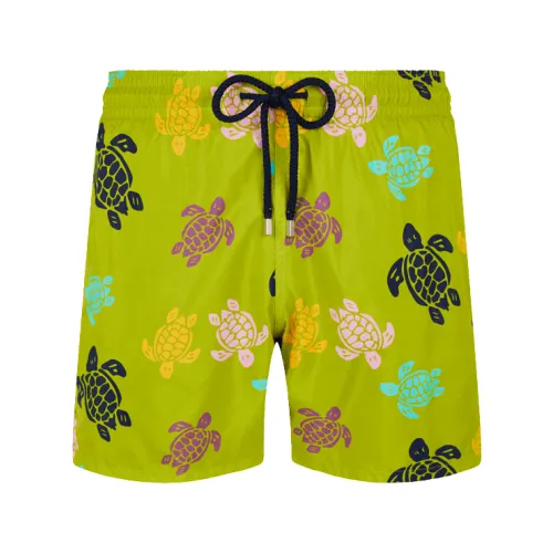 Vilebrequin , Multicolored Turtle Print Swim Shorts ,Green male, Sizes: