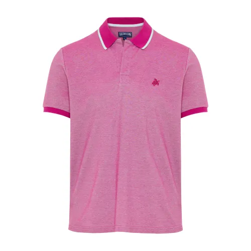 Vilebrequin , Palatin buttonless cotton polo shirt ,Pink male, Sizes: