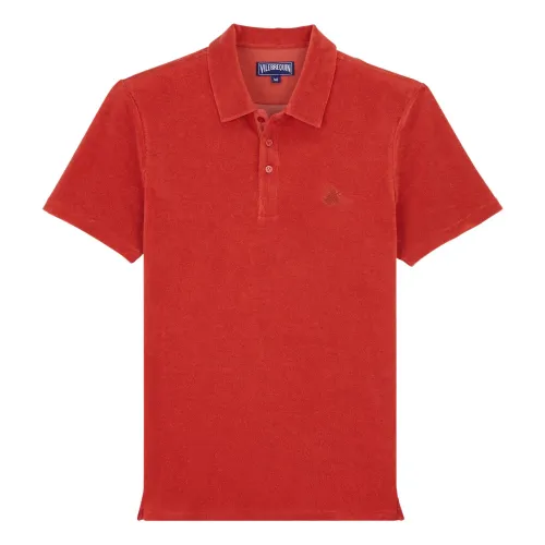 Vilebrequin , Phoneix terry polo shirt ,Red male, Sizes: