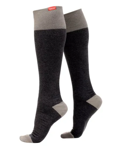 VIM&VIGR Mens - Wide Calf Graduated Compression Socks 15-20 mmhg for Men & Women - Dark & Light Grey Cotton
