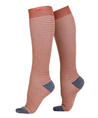 VIM&VIGR Mens - Wide Calf Graduated Compression Socks 20-30 mmhg for Men & Women - Clay & Grey Spandex