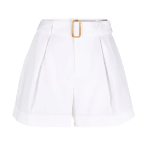 Vince , Belted twill short ,White female, Sizes: