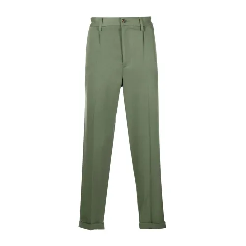 Vince , Cotton linen stretch pant ,Green male, Sizes: