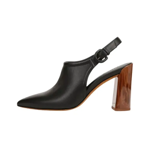 Vince , Leather Slingback Mule with Pointed Toe ,Black female, Sizes: