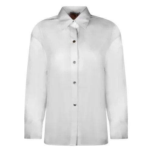 Vince , White Blouse with Elastic Waist and Pointed Sleeves ,White female, Sizes: