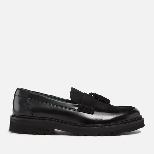 Vinny's Men's Richee Tassel Leather and Suede Loafers - UK