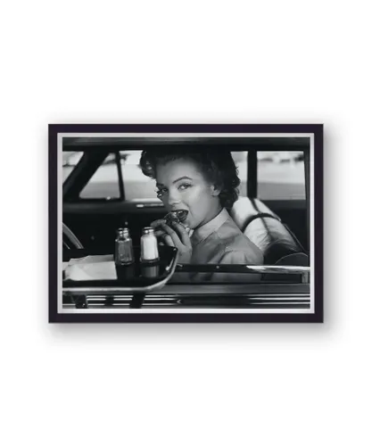 Vintage Photography Archive Marilyn Monroe At Drive Thru - Black Wood - One