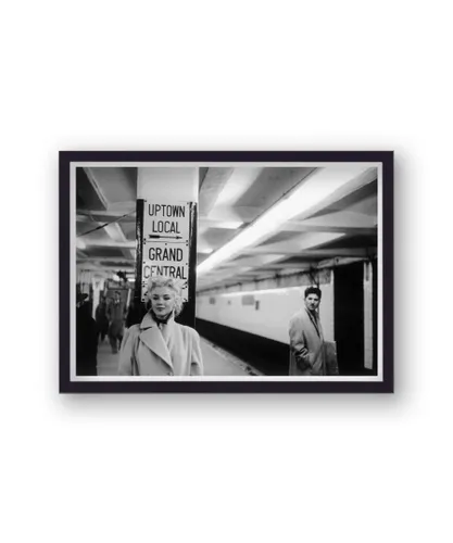 Vintage Photography Archive Marilyn Monroe New York Subway 2 - Black Wood - One