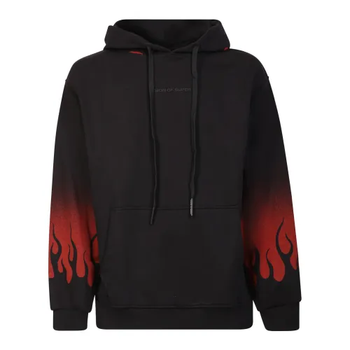 Vision OF Super , Vision of Superegative Red Fs hoodie. The Flames line combines the heritage of ,Black male, Sizes: