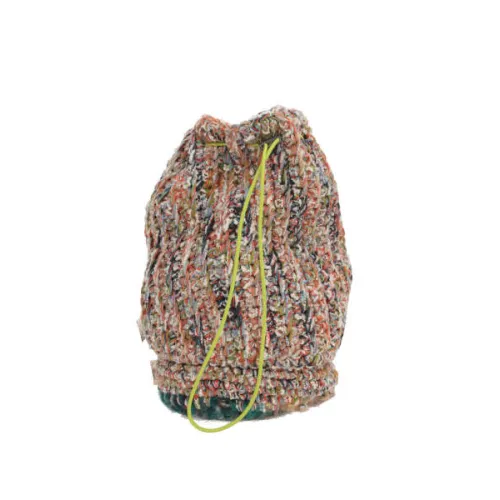 Vitelli , Multicolored Knit Shoulder Bag with Contrast Felt Base ,Multicolor male, Sizes: ONE SIZE
