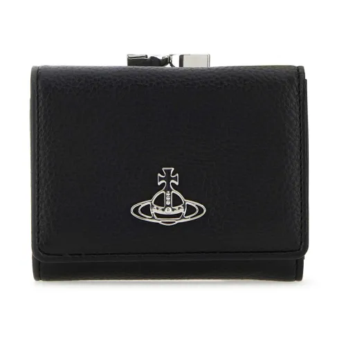 Vivienne Westwood , Black synthetic leather wallet ,Black female, Sizes: ONE SIZE