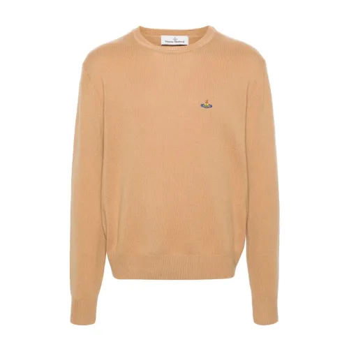 Vivienne Westwood , Brown Merino-Cashmere Sweater ,Brown male, Sizes: