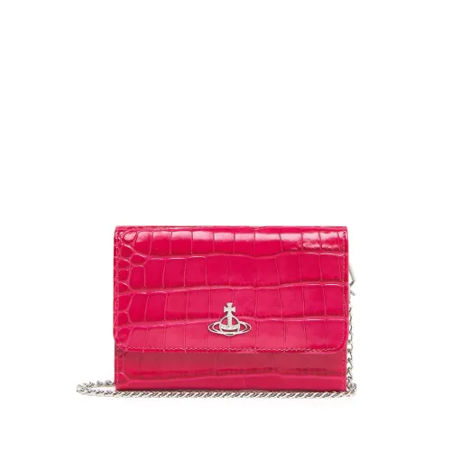 Vivienne Westwood , Croc Crossbody Wallet ,Pink female, Sizes: ONE SIZE