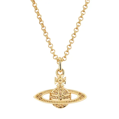 Vivienne Westwood Gold Topaz Mini Bas Relief Necklace - 44cm