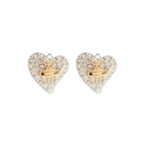 Vivienne Westwood , Heart-shaped earrings ,Gray female, Sizes: ONE SIZE