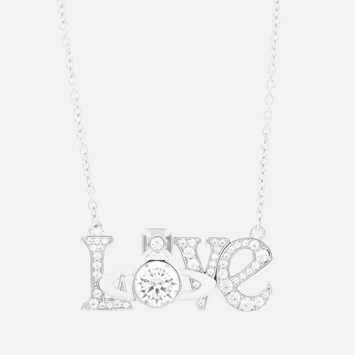 Vivienne Westwood Love Silver-Tone Crystal Necklace