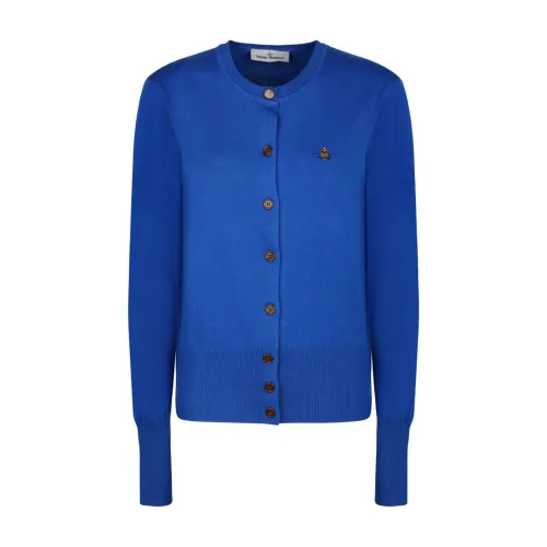 Vivienne Westwood , Ocean Blue Cotton Cardigan ,Blue female, Sizes: