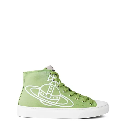 VIVIENNE WESTWOOD Orb Canvas High Top Trainers - Green