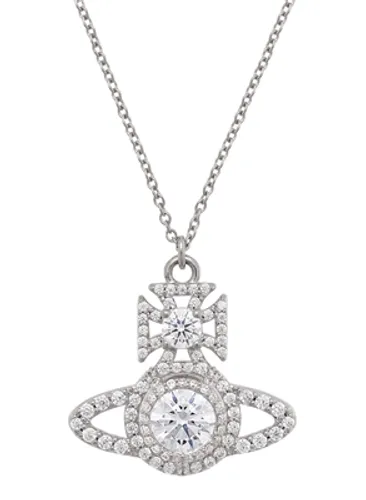 Vivienne Westwood Silver Crystal Norabelle Orb Necklace - Silver