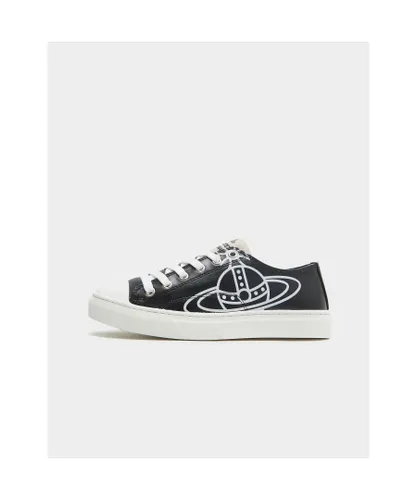 Vivienne Westwood Womenss Leather Plimsole Low Top Trainers in Black