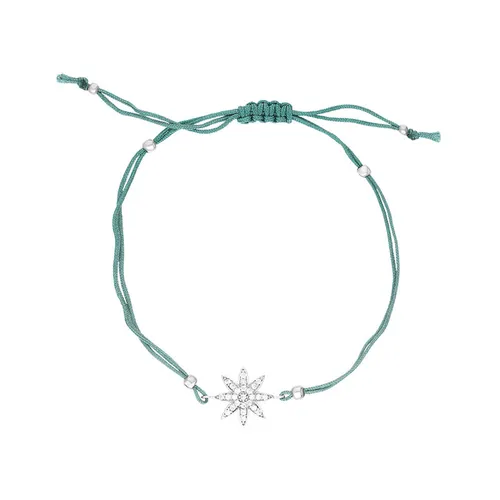 Vixi Jewellery Nova Green Star Bracelet D - Silver