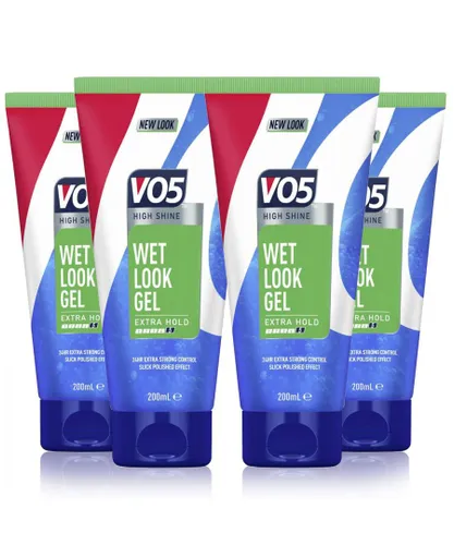 VO5 Mens 24HR Steady Control Wet Look Styling Gel 200ml Pack of 4 - NA - One Size
