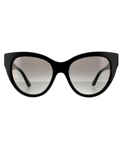 Vogue Cat Eye Womens Dark Havana Brown Gradient Sunglasses - One
