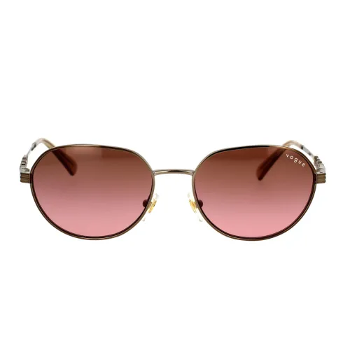 Vogue , Irregular Metal Sunglasses ,Brown female, Sizes: