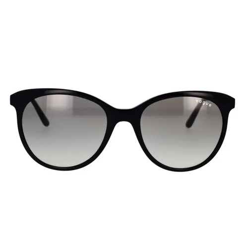 Vogue , Phantos Shape Sunglasses with Grey Gradient Lenses ,Black female, Sizes:
