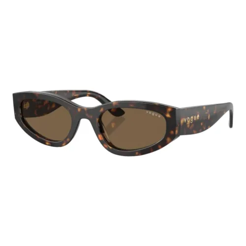 Vogue , Womens Oval Sunglasses Havana Glossy ,Brown female, Sizes: