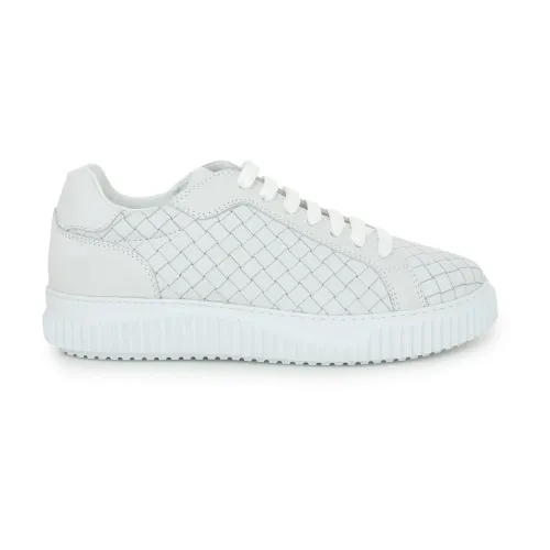 Voile Blanche , Fashionable Leather City Sneakers ,White female, Sizes: