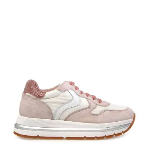 Voile Blanche , Statement Sneakers for Fashion-Forward Females ,Pink female, Sizes:
