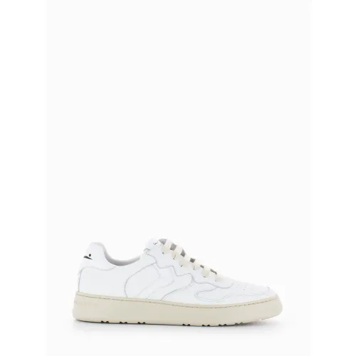 Voile Blanche , White Leather Sneakers with Removable Insole ,White male, Sizes: