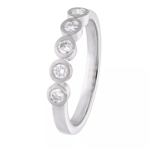 VOLARE Rings - Ring with 5 diamonds zus. approx. 0,30ct - silver - Rings for ladies