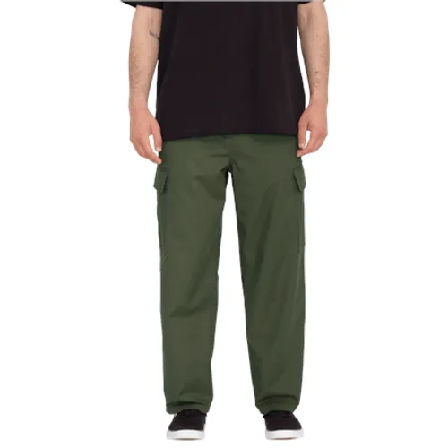 Volcom Billow Tapered Cargo Trousers - Squadron Green