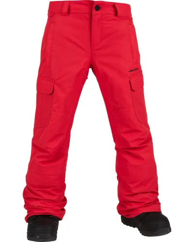 Volcom Boy's Cargo Insulated Pants - Red