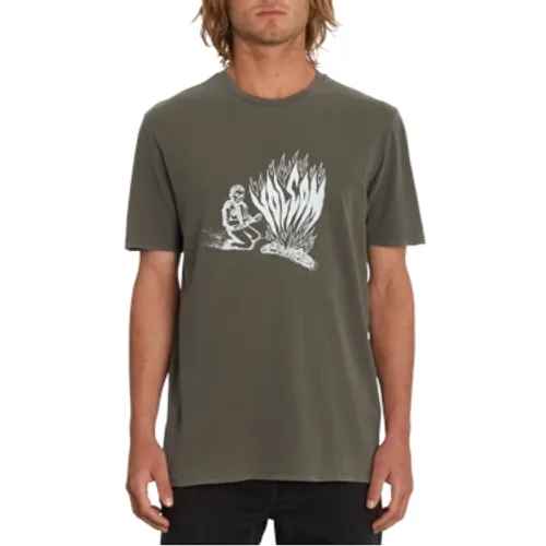 Volcom Burnher T-Shirt - Dark Brown