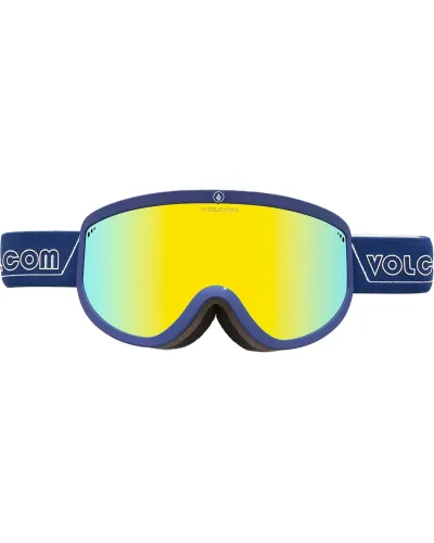 Volcom Footprints Dark Blue/White / Gold Chrome Goggles - Dark Blue/white