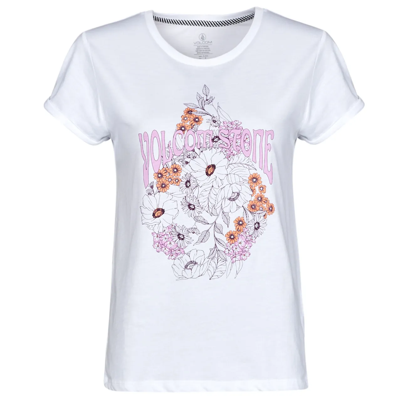 Volcom  RADICAL DAZE TEE  women's T shirt in White