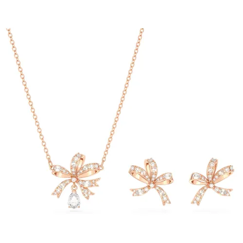 Volta Rose Gold Coloured Necklace & Earrings Box Set