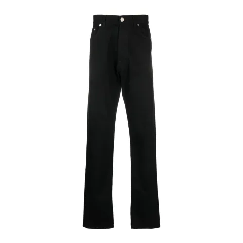 Vtmnts , Black Denim Jeans with Logo Patch ,Black male, Sizes: