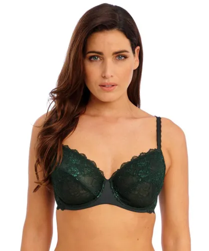 Wacoal Womens 135002 Lace Perfection Underwired Bra - Green Nylon