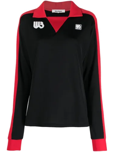Wales Bonner Home Jersey long-sleeve polo top - Black