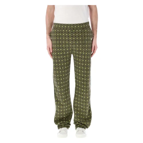 Wales Bonner , Olive Dark Brown Power Track Pants ,Multicolor male, Sizes: