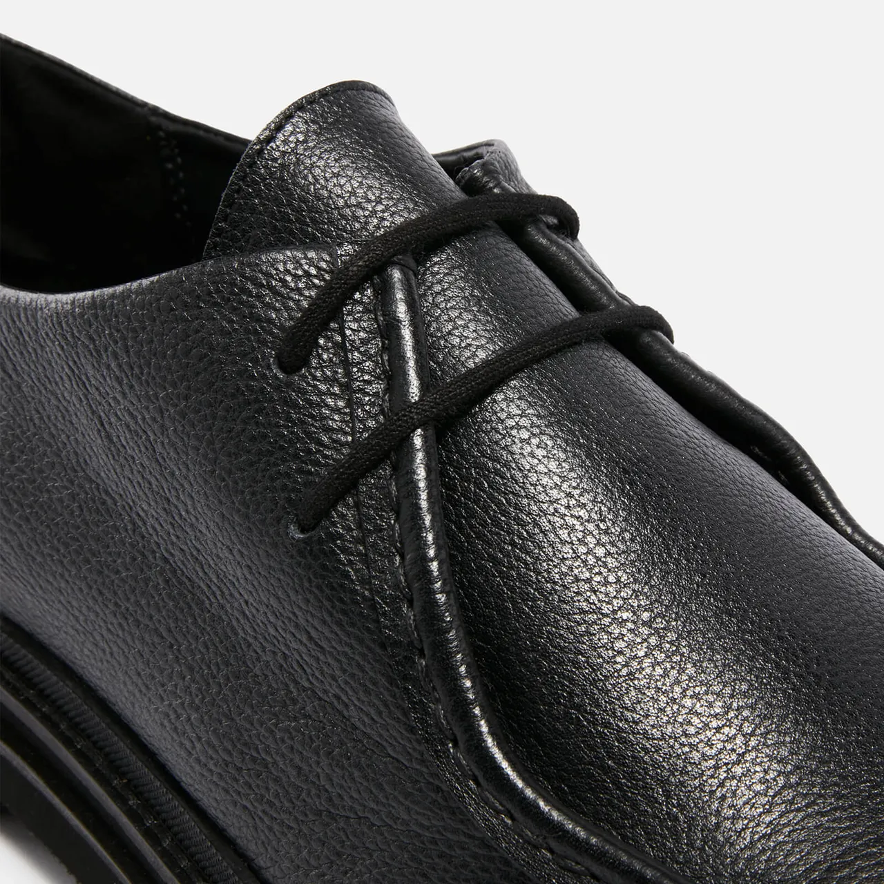 Walk London Men's Brooklyn Apron Pebbled Leather Shoes - UK