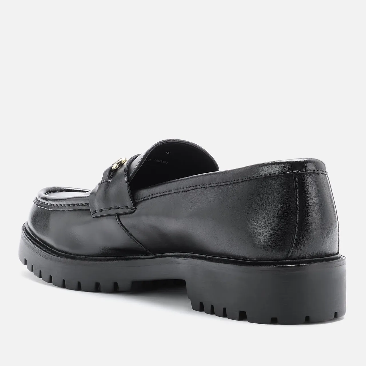 Walk London Men's Sean Leather Trim Loafers - Black - UK