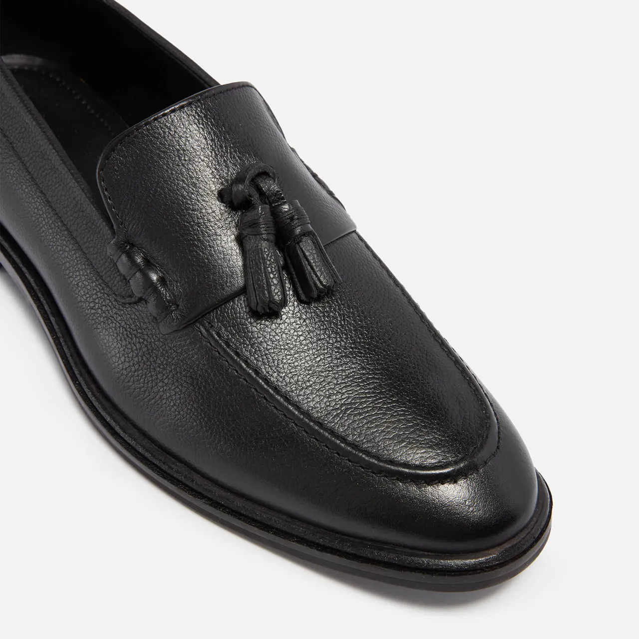 Walk London Men's West Leather Loafers - Black - UK