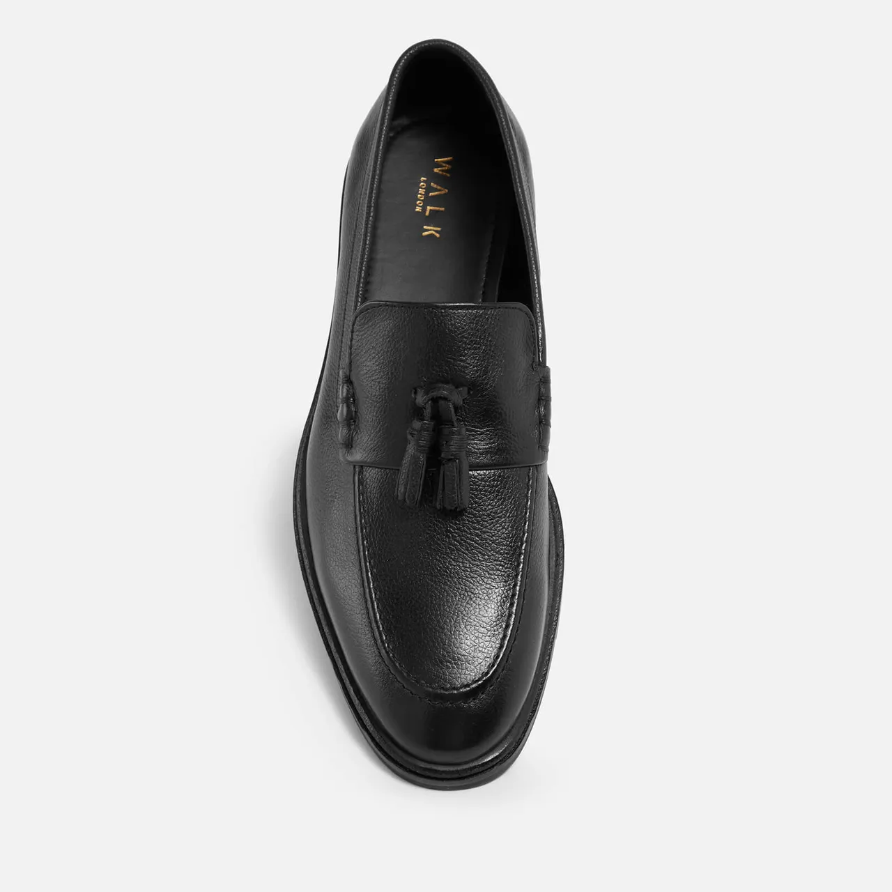 Walk London Men's West Leather Loafers - Black